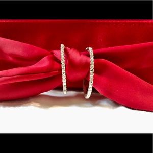 Diamond Faux hoop earrings